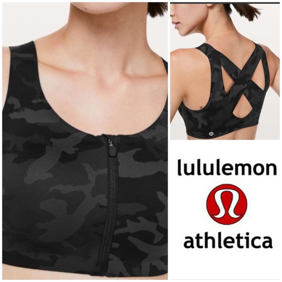 lululemon athletica Other - Lululemon Enlite Bra High Support Camouflage Zip Front 38 DD  Sports Bra